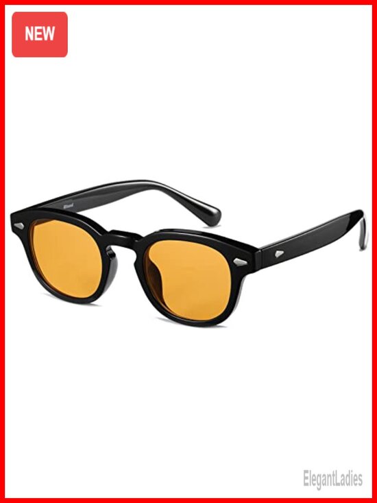 Vintage Retro Round Tinted Sunglasses TR90 Frame UV400 Protection main image 5